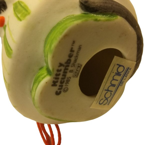 Kitty Cucumber Ornament Ellie Nightgown Schmid Shackman Ceramic Figurine 1985 - Picture 8 of 9